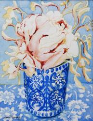 Pink Rose and Honeysuckle, 2000, (w/c on handmade paper) | Obraz na stenu