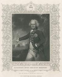 Alexander Hood, 1st Viscount Bridport, illustration from 'England's Battles by Sea and Land' by Lieut. Col. Williams, c.1890 (engraving) | Obraz na stenu
