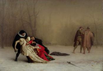 The Duel after the Masquerade, 1857-59 (oil on canvas) (see also 64531) | Obraz na stenu