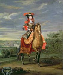 La Comtesse de Soissons Riding with a View of the Chateau de Vincennes (oil on canvas) | Obraz na stenu