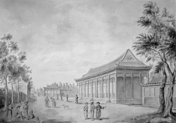 Hall of Audience at the Old Summer Palace, Beijing, 1793 (engraving) | Obraz na stenu