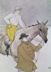 The jockey led to the start (colour litho) | Obraz na stenu