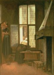 Woman at a Window, 1654 (panel) | Obraz na stenu