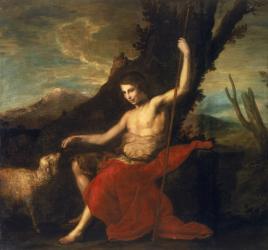 St. John the Baptist in the Wilderness (oil on canvas) | Obraz na stenu