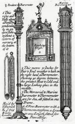Advertisment for Barometers made by John Patrick, c.1705-1715 (engraving) | Obraz na stenu