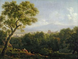 View of Frascati (oil on canvas) | Obraz na stenu