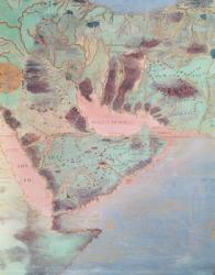 Map of the Countries of the Persian Golf, from the 'Sala Del Mappamondo' (Hall of the World Maps) (fresco) | Obraz na stenu