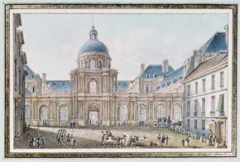 View of the Palais du Senat Conservateur (Le Luxembourg) Paris (w/c on paper) | Obraz na stenu