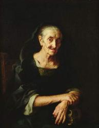Portrait of an Old Woman (oil on canvas) | Obraz na stenu