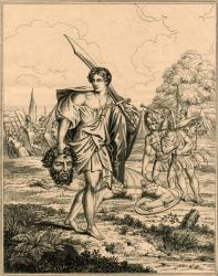 David with the head of Goliath (litho) | Obraz na stenu