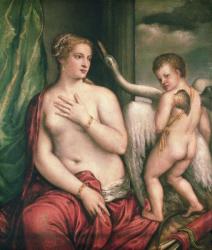 Leda and the Swan (oil on canvas) | Obraz na stenu