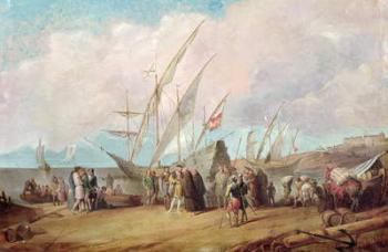 Departure of Christopher Columbus (1451-1506) from Palos (oil on canvas) | Obraz na stenu