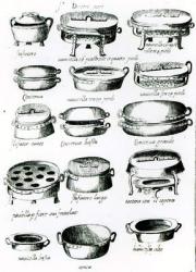 Various Cooking Vessels, 1570 (engraving) (b/w photo) | Obraz na stenu