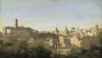 The Forum seen from the Farnese Gardens, Rome, 1826 (oil on canvas) | Obraz na stenu