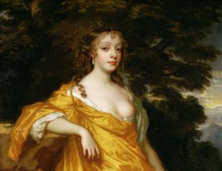 Diana Kirke, Later Countess of Oxford, c.1665-70 (oil on canvas) (detail of 118535) | Obraz na stenu