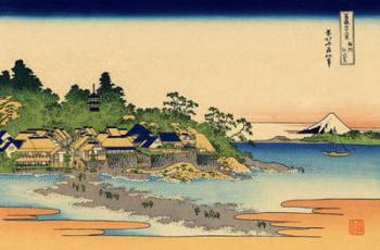 Enoshima in the Sagami province, c.1830 (woodblock print) | Obraz na stenu
