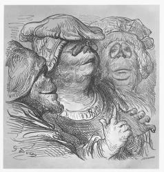 Inhabitants of the island of Ennasin, illustration from 'Gargantua and Pantagruel', by François Rabelais (engraving) | Obraz na stenu