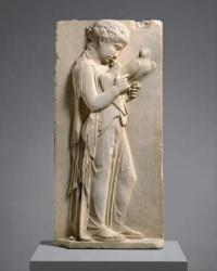 Marble Grave stele of a little girl, c.450-440 BC (marble) | Obraz na stenu
