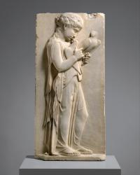 Marble Grave stele of a little girl, c.450-440 BC (marble) | Obraz na stenu