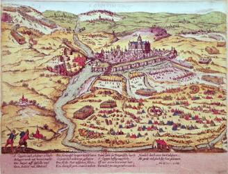 The Siege of St. Quentin, 27th July 1557 (coloured engraving) | Obraz na stenu