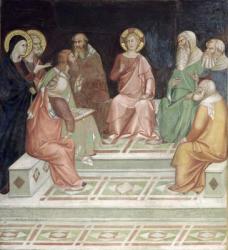 Jesus with the Doctors, from a series of Scenes of the New Testament (fresco) | Obraz na stenu