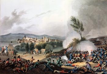 Battle of Vittoria, 21st June, 1813, etched by I. Clark, aquatinted by M. DuBourg (aquatint) | Obraz na stenu