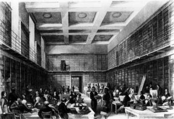 The Sixth Reading Room of The British Museum, published in 'London Interiors', 1841 (engraving) | Obraz na stenu