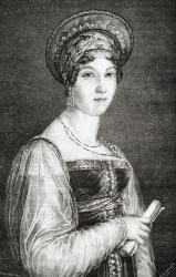 Mademoiselle Mars, engraved by La Plante, from 'Histoire de la Revolution Francaise' by Louis Blanc (1811-82) (engraving) | Obraz na stenu