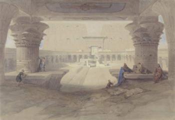 View from under the Portico of the Temple of Edfu, Upper Egypt, 1846 (w/c & gouache over graphite on paper) | Obraz na stenu