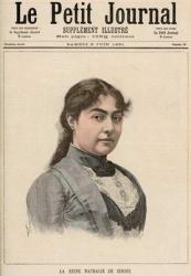 Queen Natalija of Serbia (1859-1941) from 'Le Petit Journal', 6th June 1891 (colour litho) | Obraz na stenu
