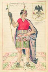 Illustration of Cincheroca, from 'Historia y Genealogia Real de los Reyes Incas del Peru, de sus hechos, costumbres, trajes y manera de Gobierno', known as the Codice Murua (vellum) | Obraz na stenu