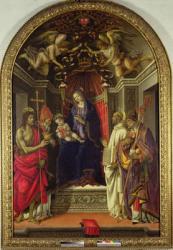 Madonna and Child with Saints, 1486 (tempera on panel) | Obraz na stenu