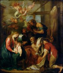 Adoration of the Shepherds (oil on canvas) | Obraz na stenu