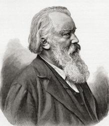 Johannes Brahms, 1833 – 1897. German composer and pianist. From Johannes Brahms by Heinrich reimann published 1903. | Obraz na stenu