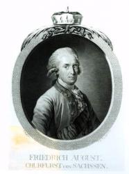 Portrait of Frederick Augustus I (1750-1827), King of Saxony (engraving) (b/w photo) | Obraz na stenu
