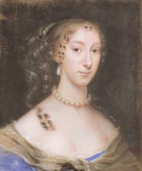 Portrait of a Nobleman's Wife (pastel and pencil on paper) (see 146370 for pair) | Obraz na stenu