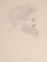 Portrait of William Morris, c.1875 (pencil on paper) | Obraz na stenu