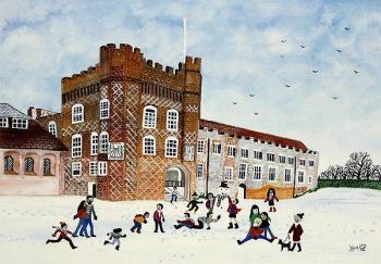 Farnham Castle, Surrey (w/c on paper) | Obraz na stenu