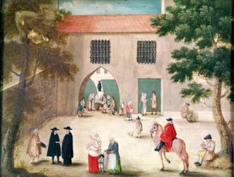 Distributing Alms to the Poor, from 'L'Abbaye de Port-Royal', c.1710 (gouache on paper) | Obraz na stenu