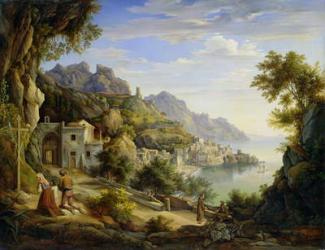 At the Gulf of Salerno, 1826 (oil on canvas) | Obraz na stenu