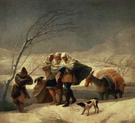 The Snowstorm, 1786-87 (oil on canvas) | Obraz na stenu