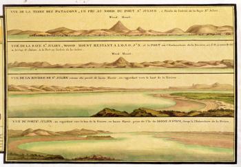 Views of the Port of San Julian, Patagonia (coloured engraving) | Obraz na stenu