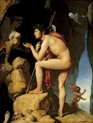 Oedipus and the Sphinx, 1808 (oil on canvas) | Obraz na stenu