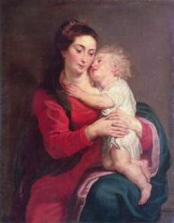 Virgin with Child (oil on canvas) | Obraz na stenu