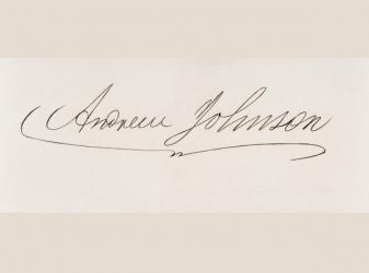 Signature of Andrew Johnson (litho) | Obraz na stenu