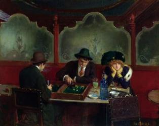 The Backgammon Players (oil on panel) | Obraz na stenu