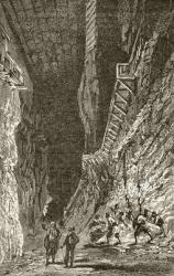 A European salt mine in the nineteenth century (litho) | Obraz na stenu