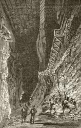 A European salt mine in the nineteenth century (litho) | Obraz na stenu