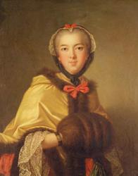 Portrait of Louis-Henriette de Bourbon-Conti, with muffler (oil on canvas) | Obraz na stenu
