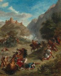 Arabs Skirmishing in the Mountains, 1863 (oil on canvas) | Obraz na stenu